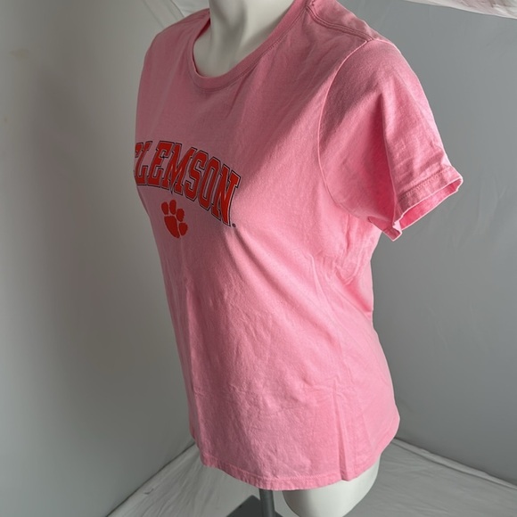 Port and Co Clemson University pink and orange logo t-shirt - Picture 3 of 11